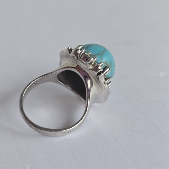 Faux Turquoise Statement Ring 7 - Picture 4 of 6